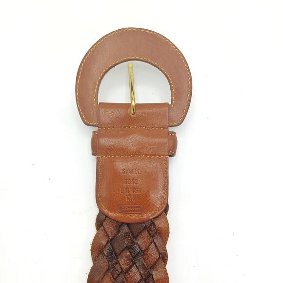 NEW COACH Vintage Woven Belt in British Tan / Boho Casual Gifting Cottage - Picture 6 of 11